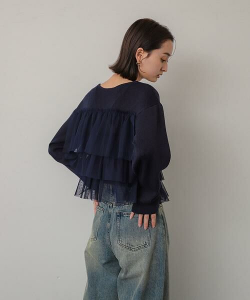 SENSE OF PLACE by URBAN RESEARCH / センスオブプレイス バイ アーバンリサーチ ニット・セーター | 『洗濯可』ダブルジップフリルニットカーディガン | 詳細3