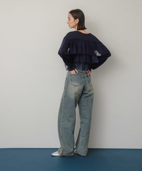 SENSE OF PLACE by URBAN RESEARCH / センスオブプレイス バイ アーバンリサーチ ニット・セーター | 『洗濯可』ダブルジップフリルニットカーディガン | 詳細5