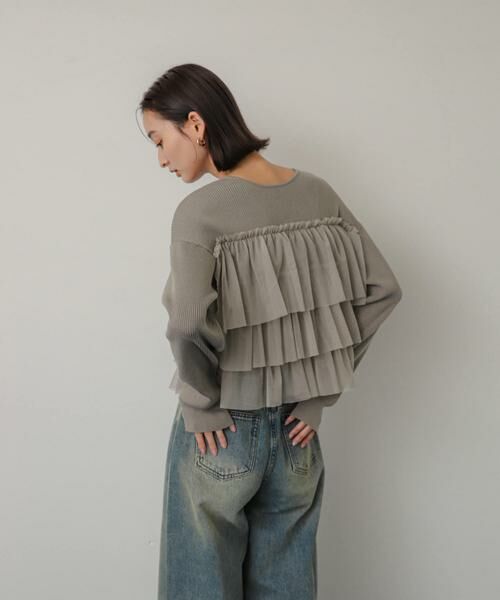 SENSE OF PLACE by URBAN RESEARCH / センスオブプレイス バイ アーバンリサーチ ニット・セーター | 『洗濯可』ダブルジップフリルニットカーディガン | 詳細9