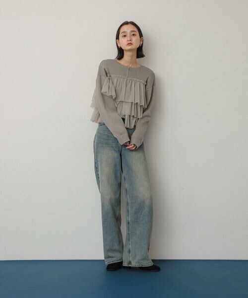 SENSE OF PLACE by URBAN RESEARCH / センスオブプレイス バイ アーバンリサーチ ニット・セーター | 『洗濯可』ダブルジップフリルニットカーディガン | 詳細10