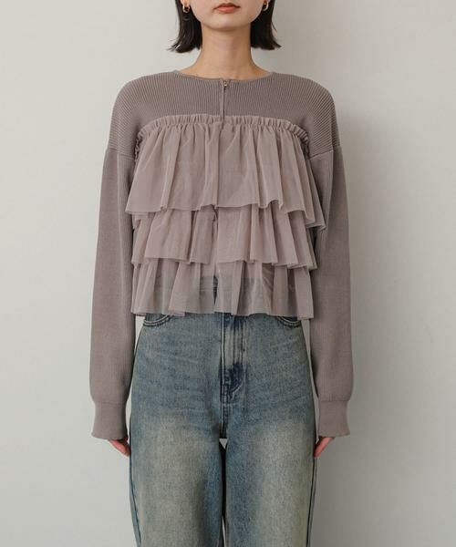 SENSE OF PLACE by URBAN RESEARCH / センスオブプレイス バイ アーバンリサーチ ニット・セーター | 『洗濯可』ダブルジップフリルニットカーディガン | 詳細12