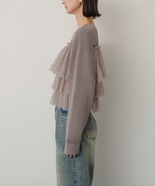 SENSE OF PLACE by URBAN RESEARCH / センスオブプレイス バイ アーバンリサーチ ニット・セーター | 『洗濯可』ダブルジップフリルニットカーディガン | 詳細13