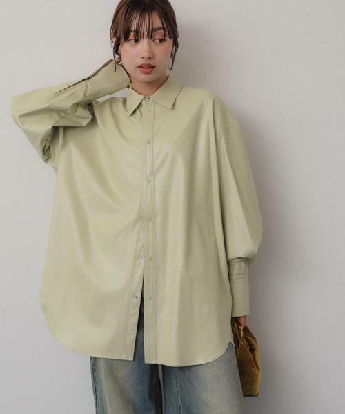 SENSE OF PLACE by URBAN RESEARCH / センスオブプレイス バイ アーバンリサーチ シャツ・ブラウス | レザーライクルーズシャツ | 詳細11