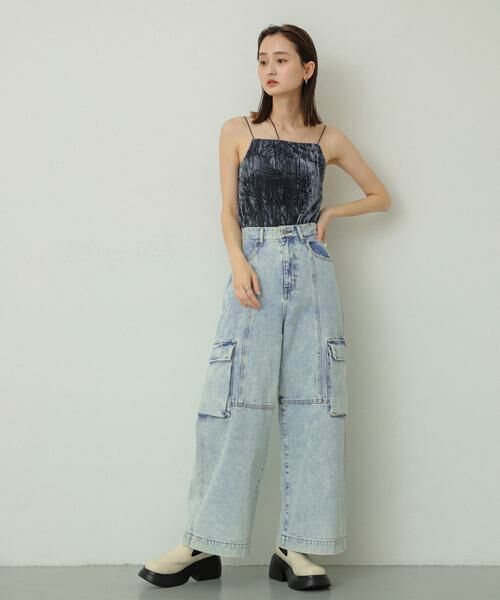 SENSE OF PLACE by URBAN RESEARCH / センスオブプレイス バイ アーバンリサーチ デニムパンツ | ヴィンテージデニムワイドパンツ | 詳細10