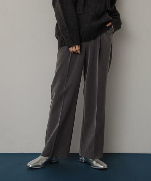 SENSE OF PLACE by URBAN RESEARCH / センスオブプレイス バイ アーバンリサーチ その他パンツ | センタープレスストレートパンツ（グレー）