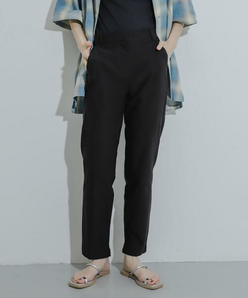 SENSE OF PLACE by URBAN RESEARCH / センスオブプレイス バイ アーバンリサーチ その他パンツ | 『TALLサイズあり』ストレッチスリムテーパードパンツ(ブラック)