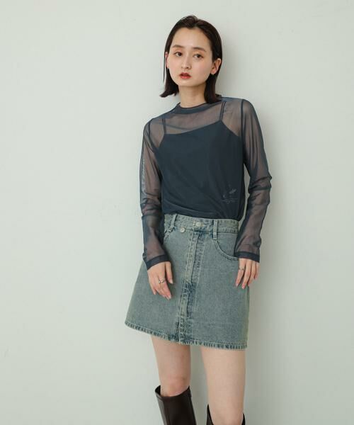 SENSE OF PLACE by URBAN RESEARCH / センスオブプレイス バイ アーバンリサーチ スカート | シシュウデニムミニスカート | 詳細2