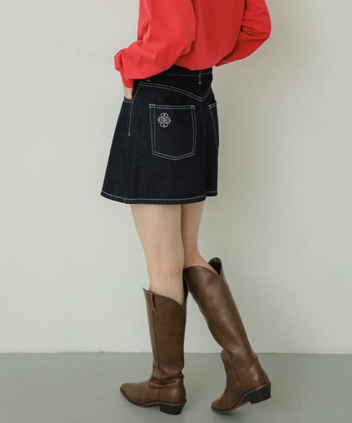 SENSE OF PLACE by URBAN RESEARCH / センスオブプレイス バイ アーバンリサーチ スカート | シシュウデニムミニスカート | 詳細17