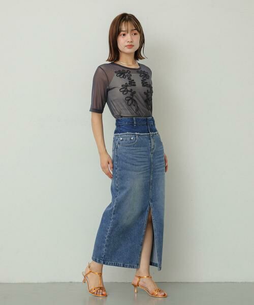 SENSE OF PLACE by URBAN RESEARCH / センスオブプレイス バイ アーバンリサーチ スカート | レイヤードデニムスカート | 詳細1