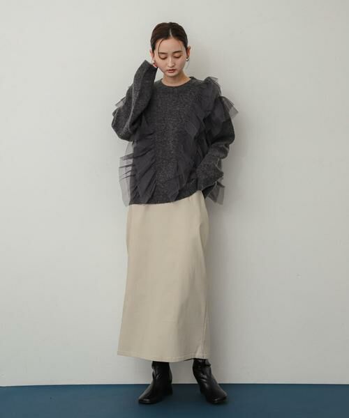 SENSE OF PLACE by URBAN RESEARCH / センスオブプレイス バイ アーバンリサーチ スカート | 『一部WEB限定カラー』『TALLサイズ/WEB限定』ストレッチサスツキハイウエストスカート | 詳細23