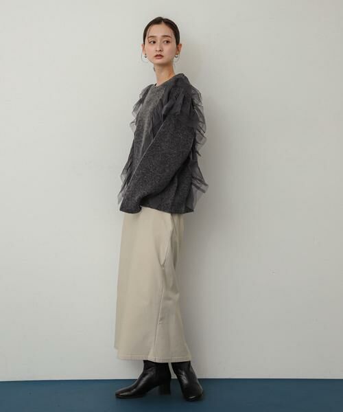 SENSE OF PLACE by URBAN RESEARCH / センスオブプレイス バイ アーバンリサーチ スカート | 『一部WEB限定カラー』『TALLサイズ/WEB限定』ストレッチサスツキハイウエストスカート | 詳細24