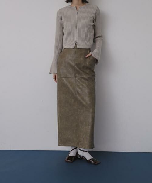 SENSE OF PLACE by URBAN RESEARCH / センスオブプレイス バイ アーバンリサーチ スカート | ヴィンテージレザーライクペンシルスカート | 詳細1