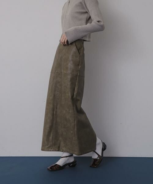 SENSE OF PLACE by URBAN RESEARCH / センスオブプレイス バイ アーバンリサーチ スカート | ヴィンテージレザーライクペンシルスカート | 詳細2