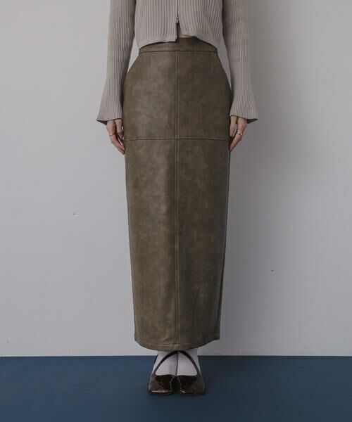 SENSE OF PLACE by URBAN RESEARCH / センスオブプレイス バイ アーバンリサーチ スカート | ヴィンテージレザーライクペンシルスカート | 詳細7