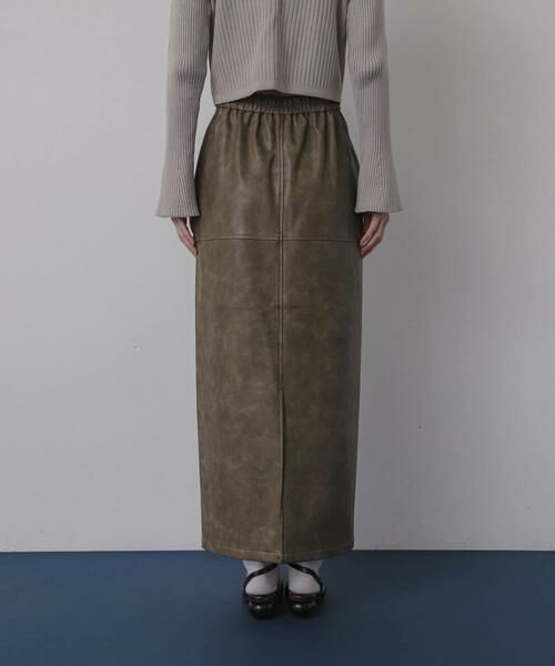 SENSE OF PLACE by URBAN RESEARCH / センスオブプレイス バイ アーバンリサーチ スカート | ヴィンテージレザーライクペンシルスカート | 詳細9