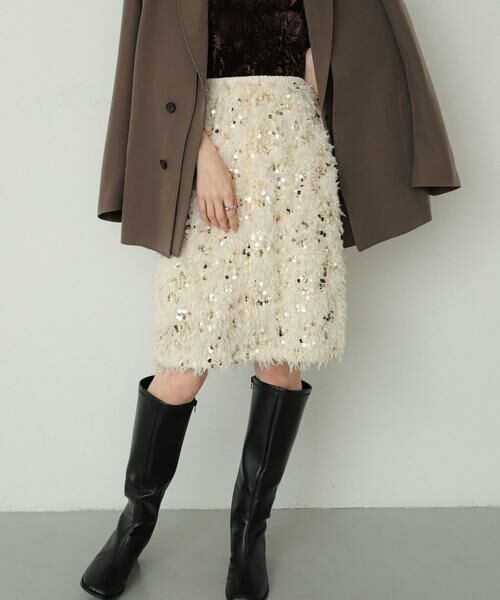 SENSE OF PLACE by URBAN RESEARCH / センスオブプレイス バイ アーバンリサーチ スカート | スパンコールフリンジスカート | 詳細1