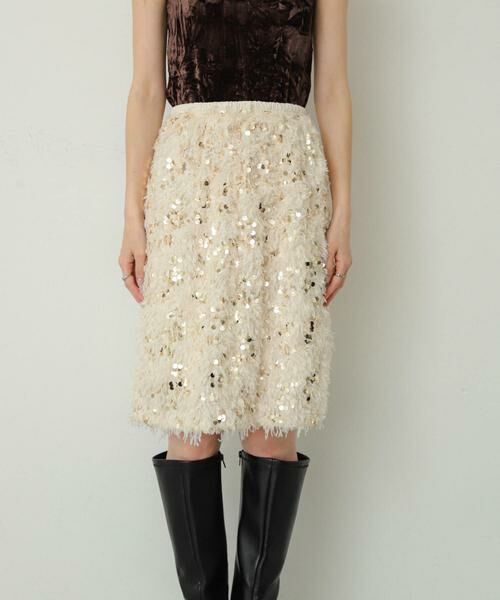 SENSE OF PLACE by URBAN RESEARCH / センスオブプレイス バイ アーバンリサーチ スカート | スパンコールフリンジスカート | 詳細5