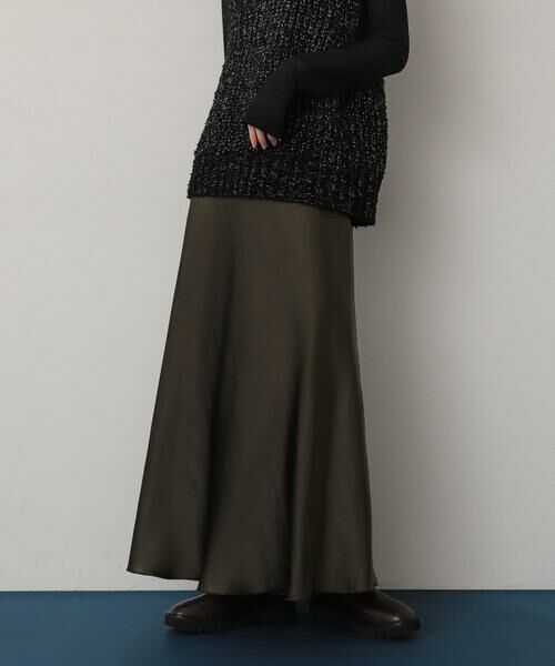 SENSE OF PLACE by URBAN RESEARCH / センスオブプレイス バイ アーバンリサーチ スカート | 『WEB/一部店舗限定サイズ』ナローサテンスカート | 詳細1