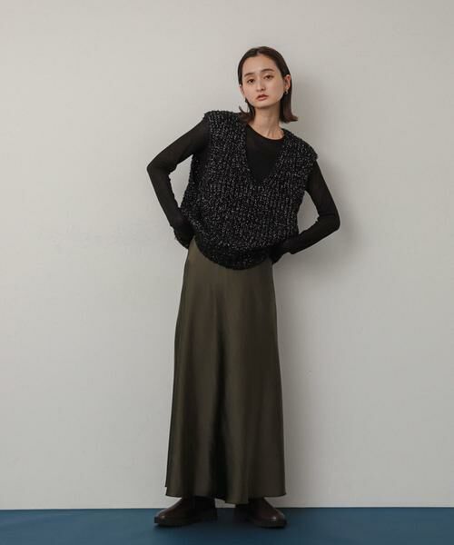 SENSE OF PLACE by URBAN RESEARCH / センスオブプレイス バイ アーバンリサーチ スカート | 『WEB/一部店舗限定サイズ』ナローサテンスカート | 詳細4