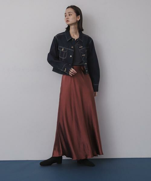 SENSE OF PLACE by URBAN RESEARCH / センスオブプレイス バイ アーバンリサーチ スカート | 『WEB/一部店舗限定サイズ』ナローサテンスカート | 詳細22
