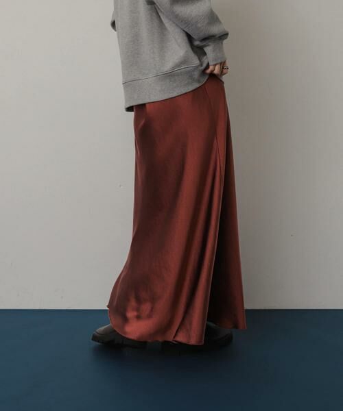 SENSE OF PLACE by URBAN RESEARCH / センスオブプレイス バイ アーバンリサーチ スカート | 『WEB/一部店舗限定サイズ』ナローサテンスカート | 詳細14