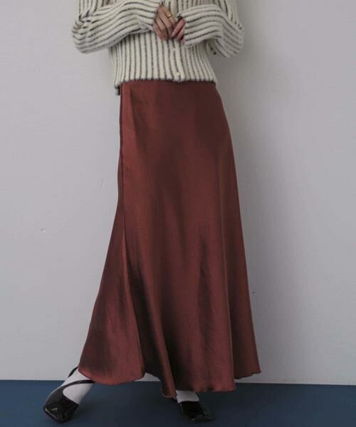 SENSE OF PLACE by URBAN RESEARCH / センスオブプレイス バイ アーバンリサーチ スカート | 『WEB/一部店舗限定サイズ』ナローサテンスカート | 詳細18