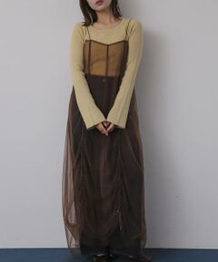 SENSE OF PLACE by URBAN RESEARCH / センスオブプレイス バイ アーバンリサーチ ワンピース | チュールレイヤードキャミワンピース