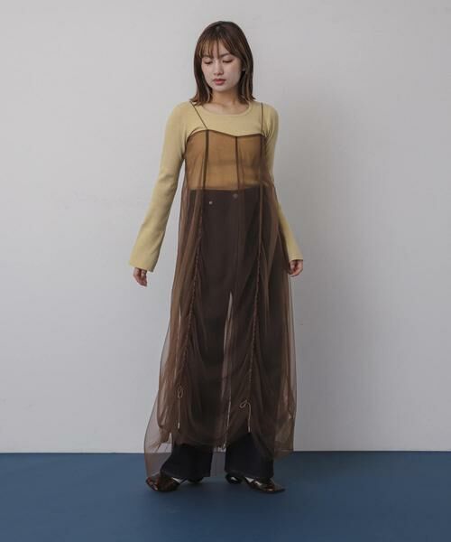 SENSE OF PLACE by URBAN RESEARCH / センスオブプレイス バイ アーバンリサーチ ワンピース | チュールレイヤードキャミワンピース | 詳細1