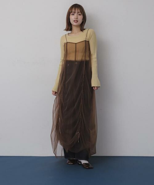 SENSE OF PLACE by URBAN RESEARCH / センスオブプレイス バイ アーバンリサーチ ワンピース | チュールレイヤードキャミワンピース | 詳細2