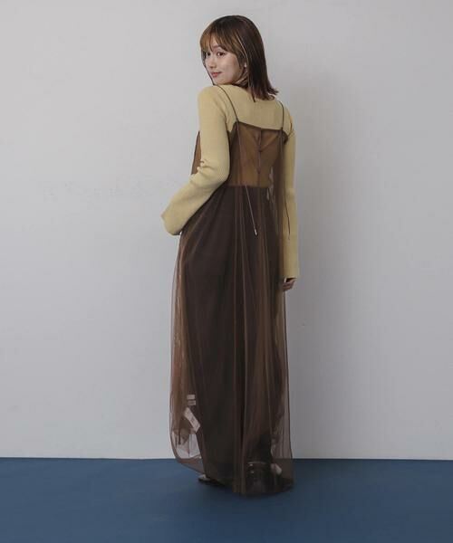 SENSE OF PLACE by URBAN RESEARCH / センスオブプレイス バイ アーバンリサーチ ワンピース | チュールレイヤードキャミワンピース | 詳細3