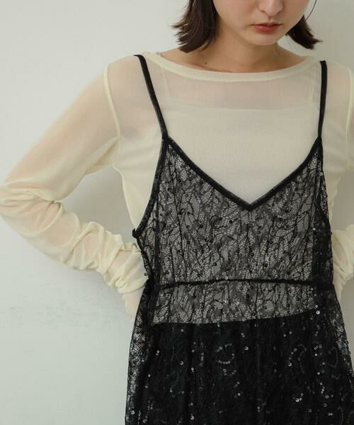 SENSE OF PLACE by URBAN RESEARCH / センスオブプレイス バイ アーバンリサーチ ワンピース | スパンコールキャミワンピース | 詳細12