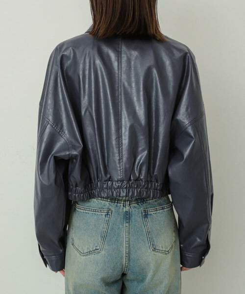 SENSE OF PLACE by URBAN RESEARCH / センスオブプレイス バイ アーバンリサーチ ブルゾン | クロップドレザーライクブルゾン | 詳細13