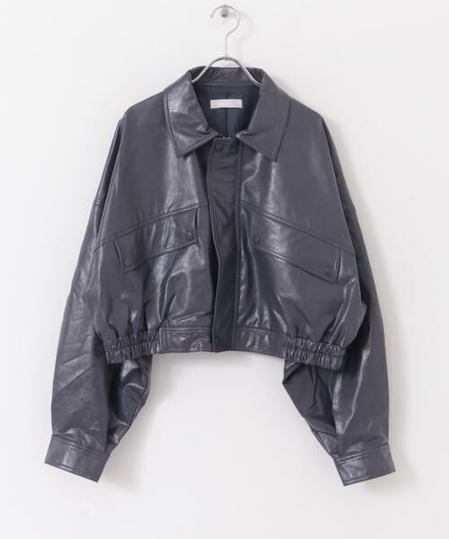 SENSE OF PLACE by URBAN RESEARCH / センスオブプレイス バイ アーバンリサーチ ブルゾン | クロップドレザーライクブルゾン | 詳細14