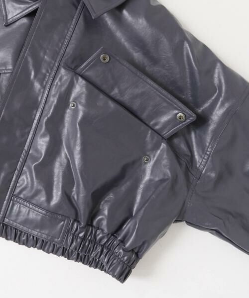 SENSE OF PLACE by URBAN RESEARCH / センスオブプレイス バイ アーバンリサーチ ブルゾン | クロップドレザーライクブルゾン | 詳細16