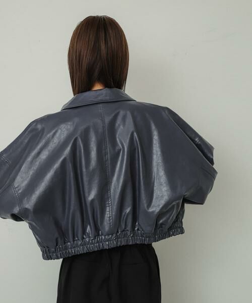 SENSE OF PLACE by URBAN RESEARCH / センスオブプレイス バイ アーバンリサーチ ブルゾン | クロップドレザーライクブルゾン | 詳細5
