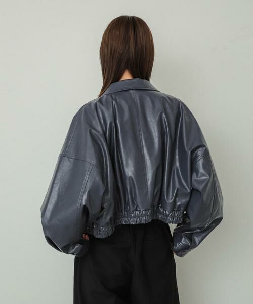 SENSE OF PLACE by URBAN RESEARCH / センスオブプレイス バイ アーバンリサーチ ブルゾン | クロップドレザーライクブルゾン | 詳細6