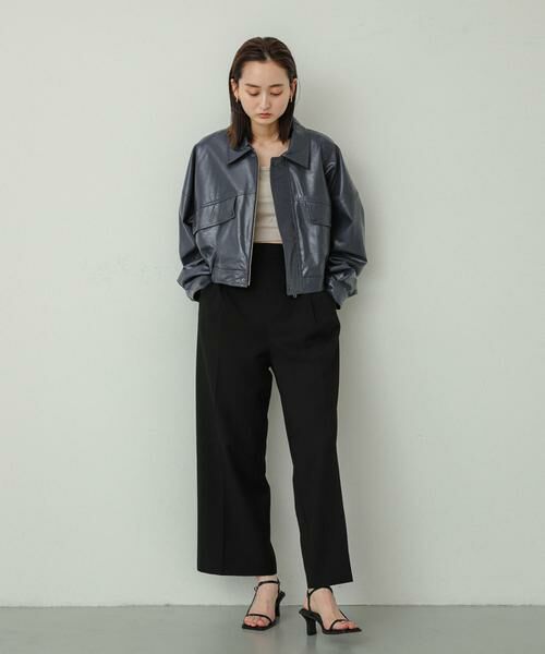 SENSE OF PLACE by URBAN RESEARCH / センスオブプレイス バイ アーバンリサーチ ブルゾン | クロップドレザーライクブルゾン | 詳細7