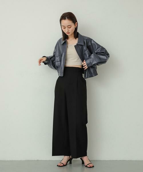 SENSE OF PLACE by URBAN RESEARCH / センスオブプレイス バイ アーバンリサーチ ブルゾン | クロップドレザーライクブルゾン | 詳細9