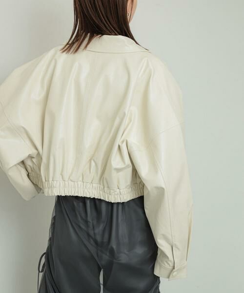 SENSE OF PLACE by URBAN RESEARCH / センスオブプレイス バイ アーバンリサーチ ブルゾン | クロップドレザーライクブルゾン | 詳細23