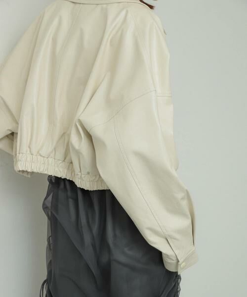 SENSE OF PLACE by URBAN RESEARCH / センスオブプレイス バイ アーバンリサーチ ブルゾン | クロップドレザーライクブルゾン | 詳細24