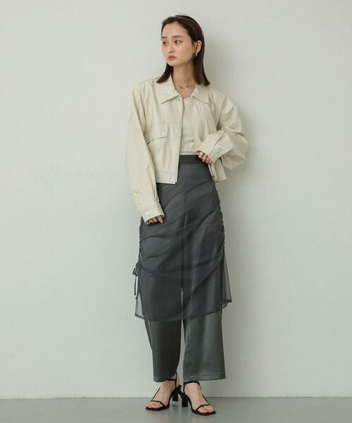 SENSE OF PLACE by URBAN RESEARCH / センスオブプレイス バイ アーバンリサーチ ブルゾン | クロップドレザーライクブルゾン | 詳細25