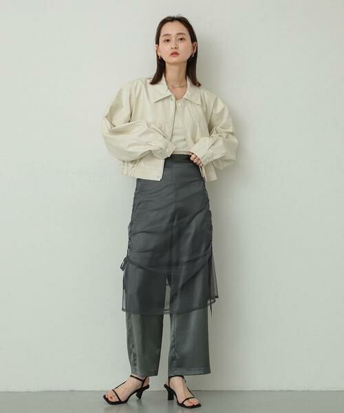 SENSE OF PLACE by URBAN RESEARCH / センスオブプレイス バイ アーバンリサーチ ブルゾン | クロップドレザーライクブルゾン | 詳細26