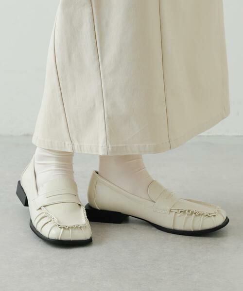 SENSE OF PLACE by URBAN RESEARCH / センスオブプレイス バイ アーバンリサーチ フラットシューズ | ギャザースクエアローファー | 詳細1