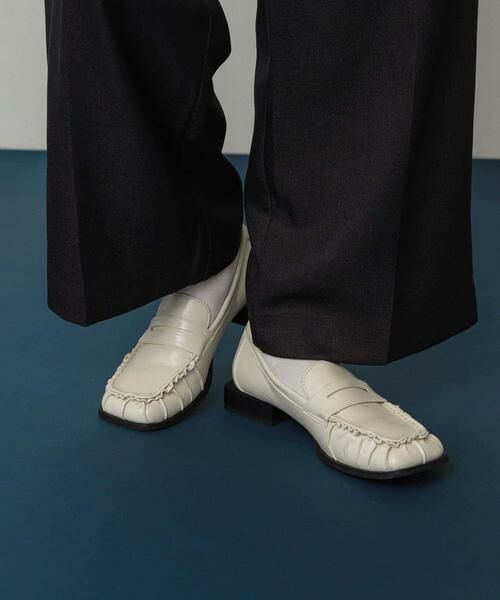 SENSE OF PLACE by URBAN RESEARCH / センスオブプレイス バイ アーバンリサーチ フラットシューズ | ギャザースクエアローファー | 詳細3