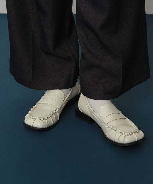 SENSE OF PLACE by URBAN RESEARCH / センスオブプレイス バイ アーバンリサーチ フラットシューズ | ギャザースクエアローファー | 詳細4