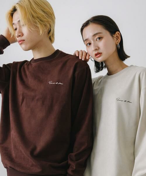 SENSE OF PLACE by URBAN RESEARCH / センスオブプレイス バイ アーバンリサーチ スウェット | シシュウフェイクスエードC/Nスウェット | 詳細1