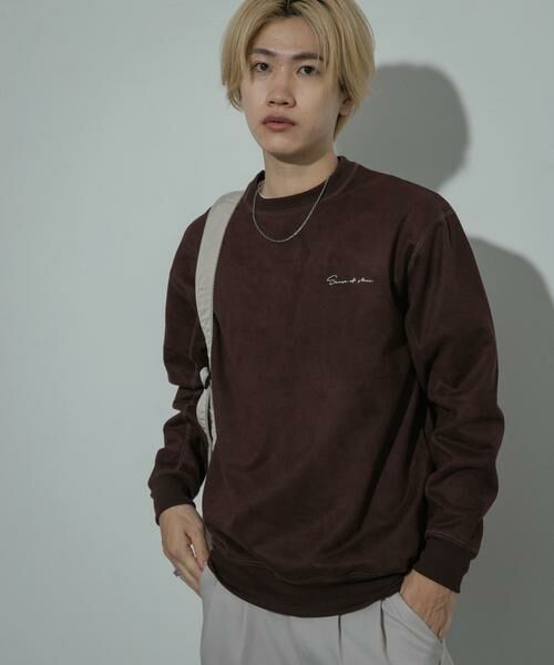 SENSE OF PLACE by URBAN RESEARCH / センスオブプレイス バイ アーバンリサーチ スウェット | シシュウフェイクスエードC/Nスウェット | 詳細17