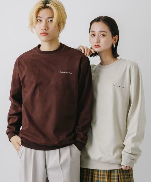 SENSE OF PLACE by URBAN RESEARCH / センスオブプレイス バイ アーバンリサーチ スウェット | シシュウフェイクスエードC/Nスウェット | 詳細2