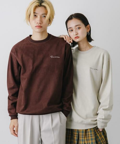 SENSE OF PLACE by URBAN RESEARCH / センスオブプレイス バイ アーバンリサーチ スウェット | シシュウフェイクスエードC/Nスウェット | 詳細3