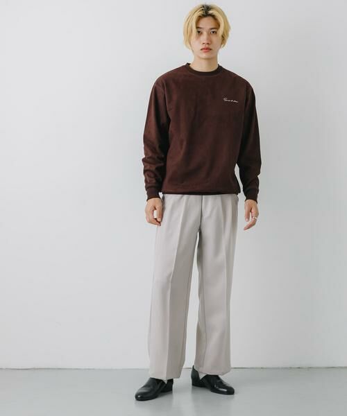 SENSE OF PLACE by URBAN RESEARCH / センスオブプレイス バイ アーバンリサーチ スウェット | シシュウフェイクスエードC/Nスウェット | 詳細5